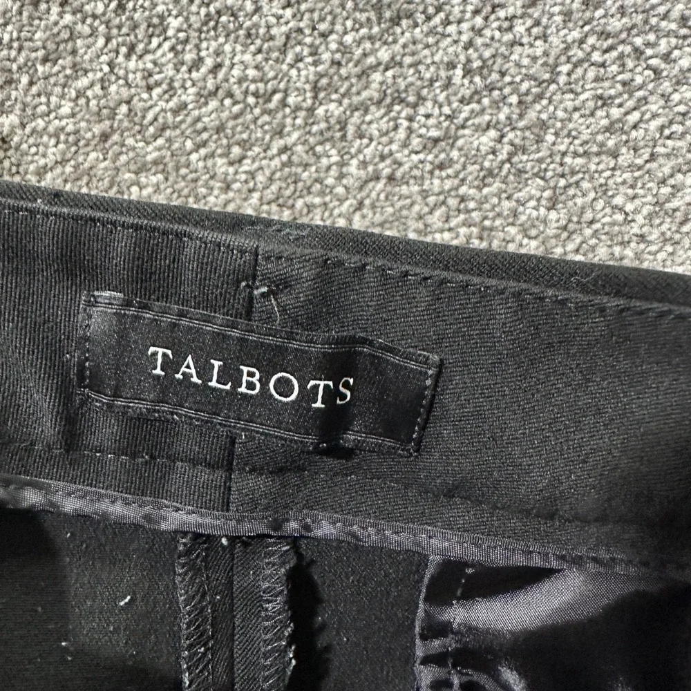 Talbots Barely Boot Black Dress Pants Womens 12 Professional Office Trousers